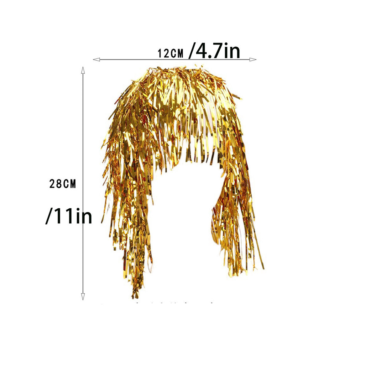 Cosplay Rain Silk Disco Masquerade Wig — side view