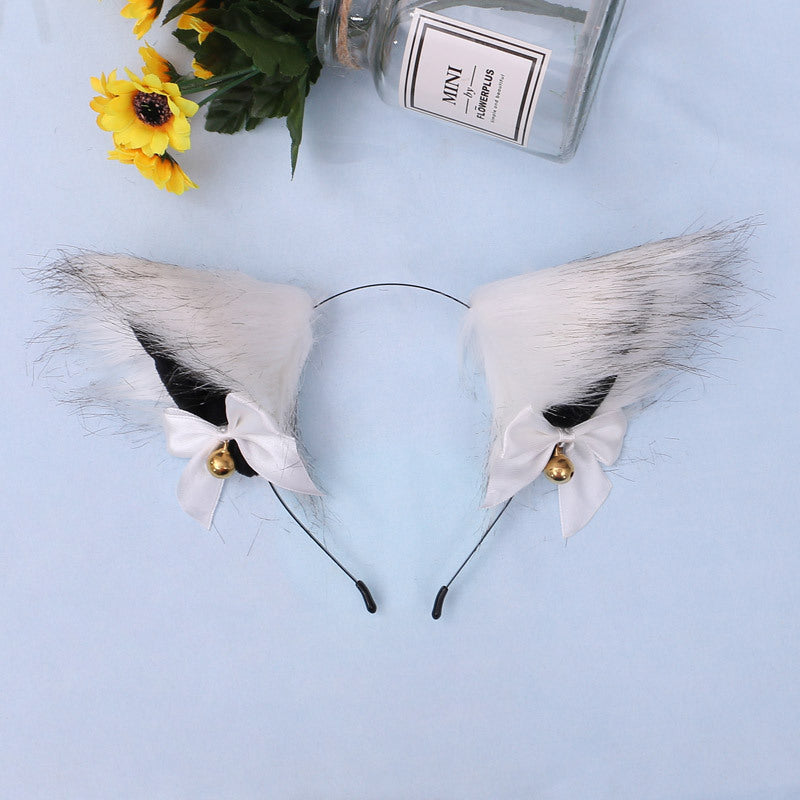 Headdress Props Plush Cat Ears Fox Ears — back view