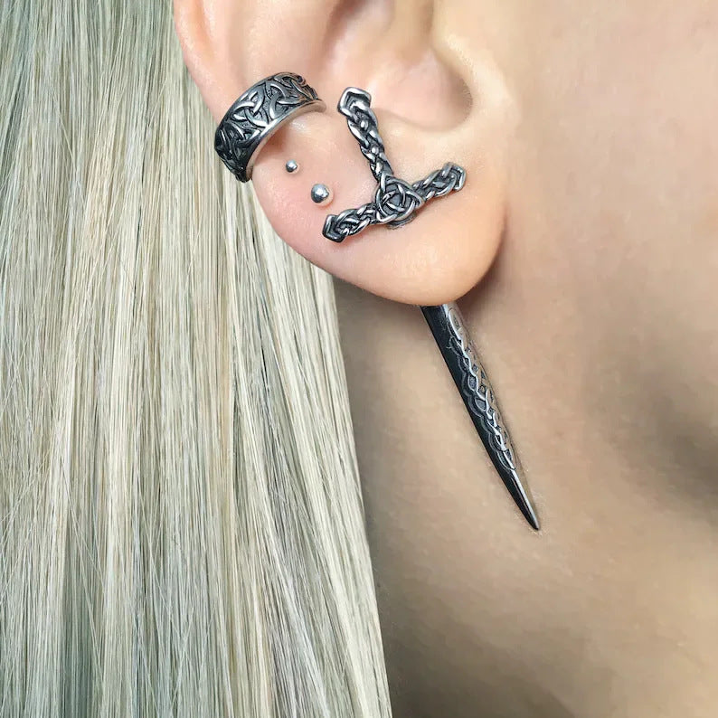 Women's Gothic Retro Sword Stud Earrings | Magic Stories