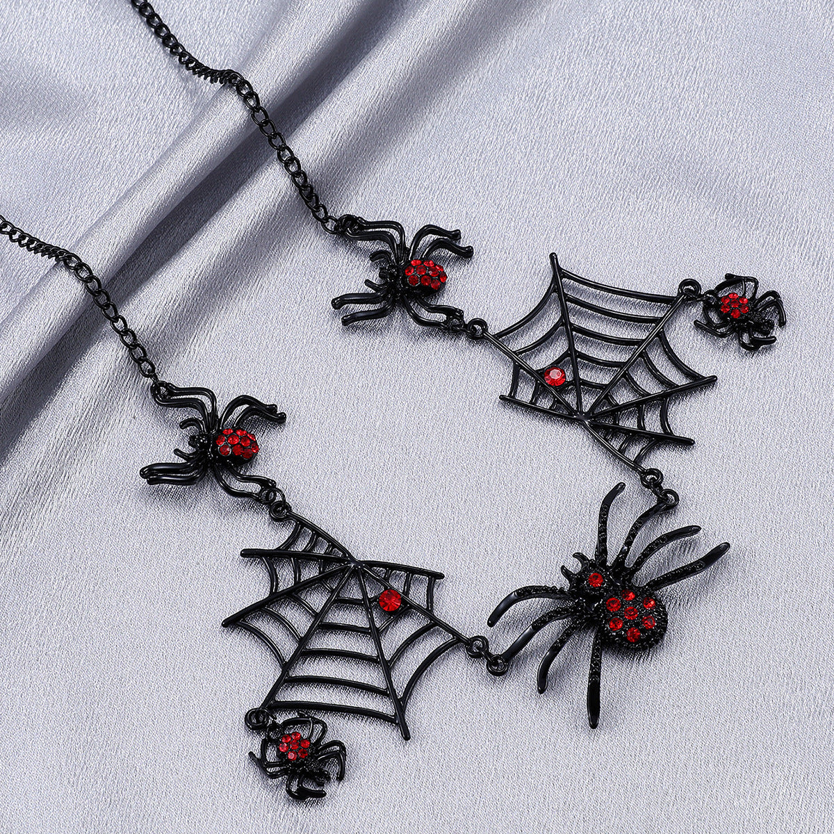 Halloween Spider Necklace — back view