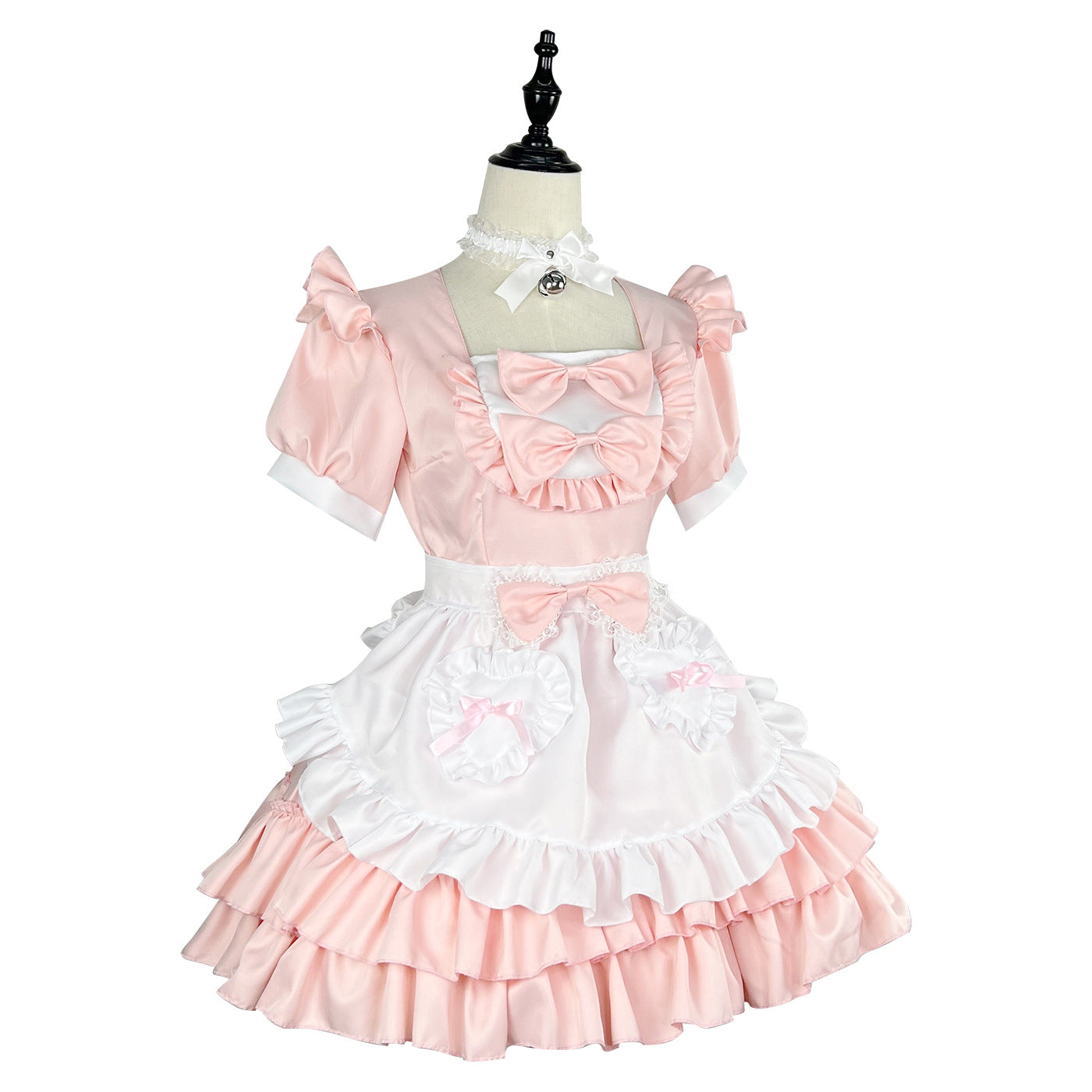 Japanese-style Soft And Adorable Maid Outfit Cute And Sweet Pink Maid Uniform Set Perfect For Cosplay — detail