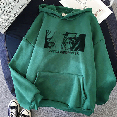 Women's Hoodie Anime Crying Girl Sweatshirt — detail