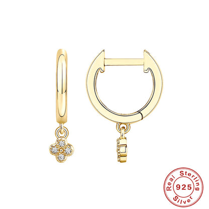 Sterling Silver Dagger Cross Earring Devil Eyes — detail