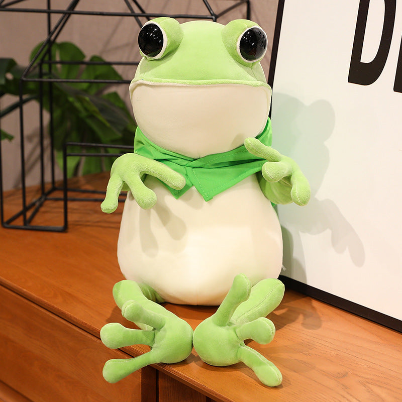 Creative Cloak Frog Doll Pillow Plush Toy — side view