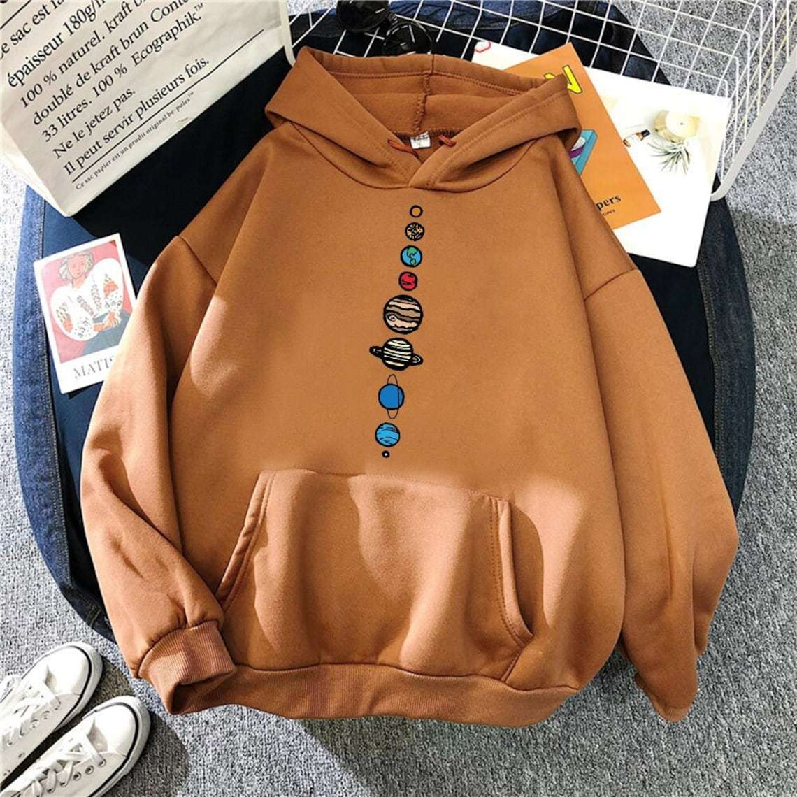 Multicolor Anime Men And Women Loose Hooded Sweatshirt — packaging