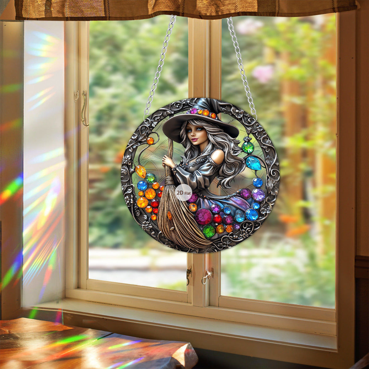 Halloween Witch Costume Hanging Decorations — side view
