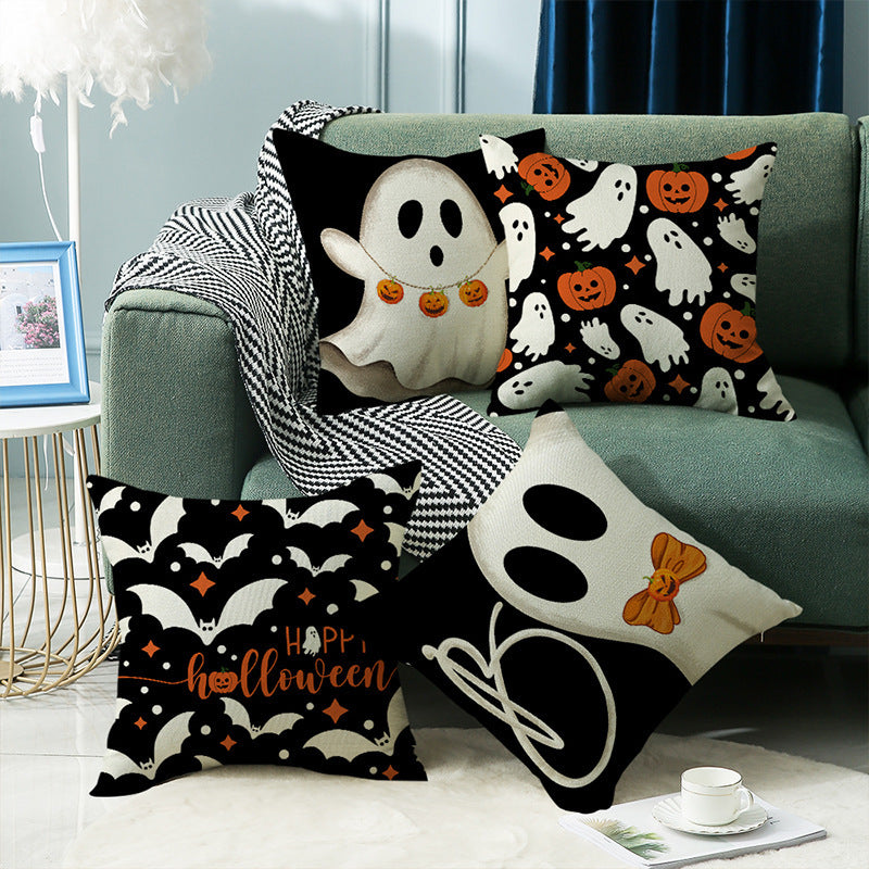 Halloween Printed Pillowcase — side view