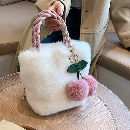 Plush Fashion Girl Cherry Handbag | Magic Stories