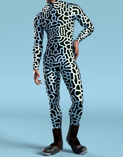 Tights 3D Digital Printing Cosplay One-piece Play Costume — back view