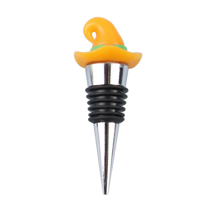 Halloween Resin Wine Bottle Stopper — in use