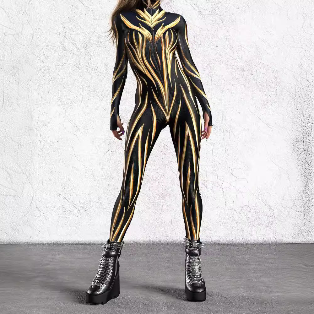 3D Digital Printing Cosplay One-piece Play Costume — side view