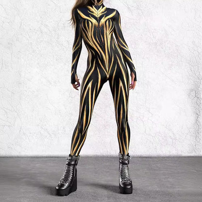 3D Digital Printing Cosplay One-piece Play Costume — side view