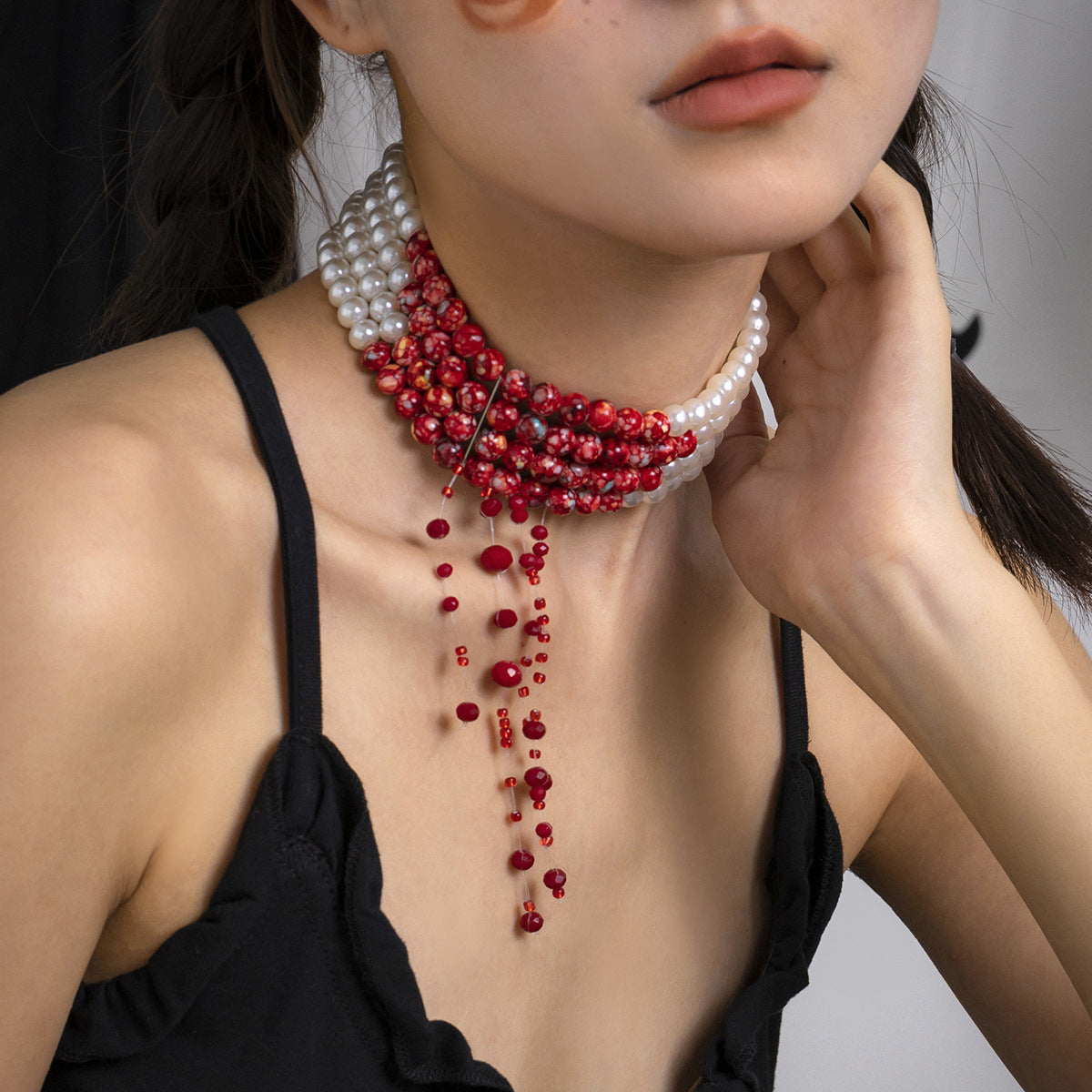 Women's Gothic Pearl Necklace