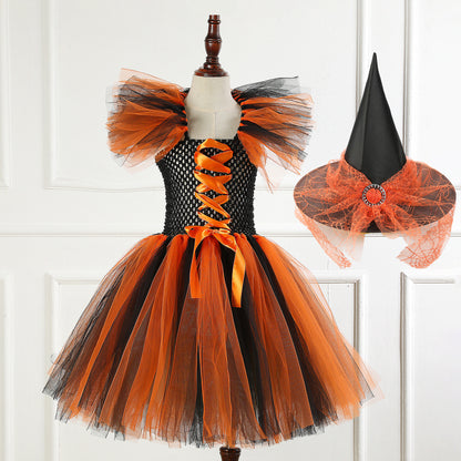 Halloween Girls' Clothing Pettiskirt Cosplay Performance Skirt Suit — scale reference