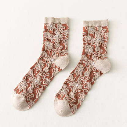 Lolita Modal Cotton Colorblock Women's Socks | Magic Stories