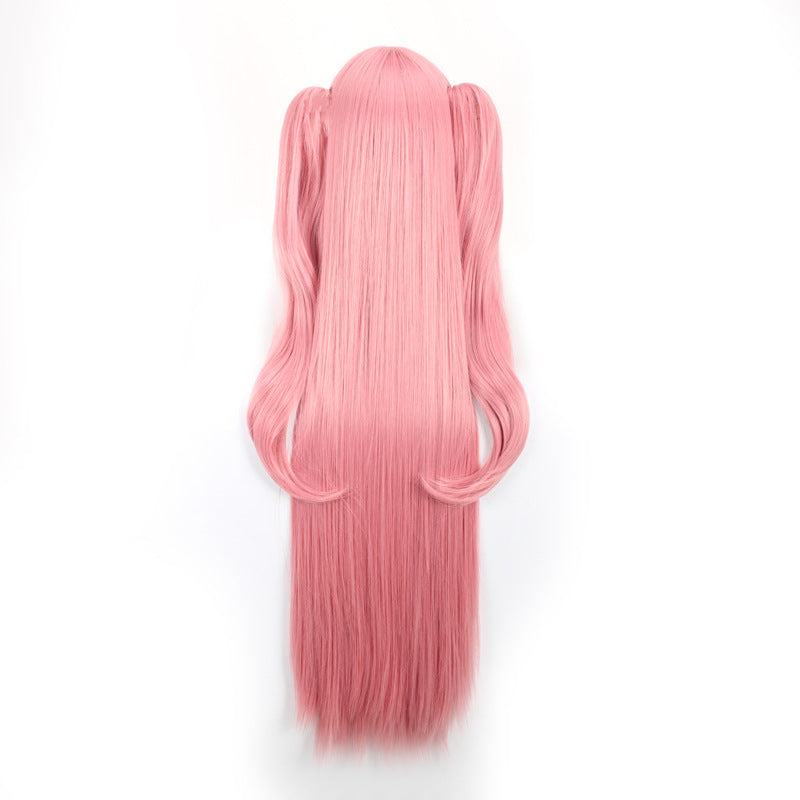 Women's Fashion Simple Cosplay Performance Wig Head Cover — back view