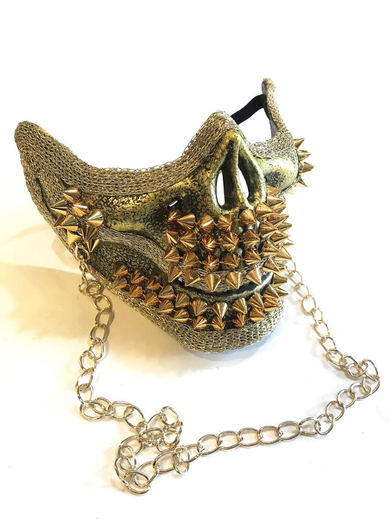 Skull Punk Rivets Performance Mask Halloween | Magic Stories