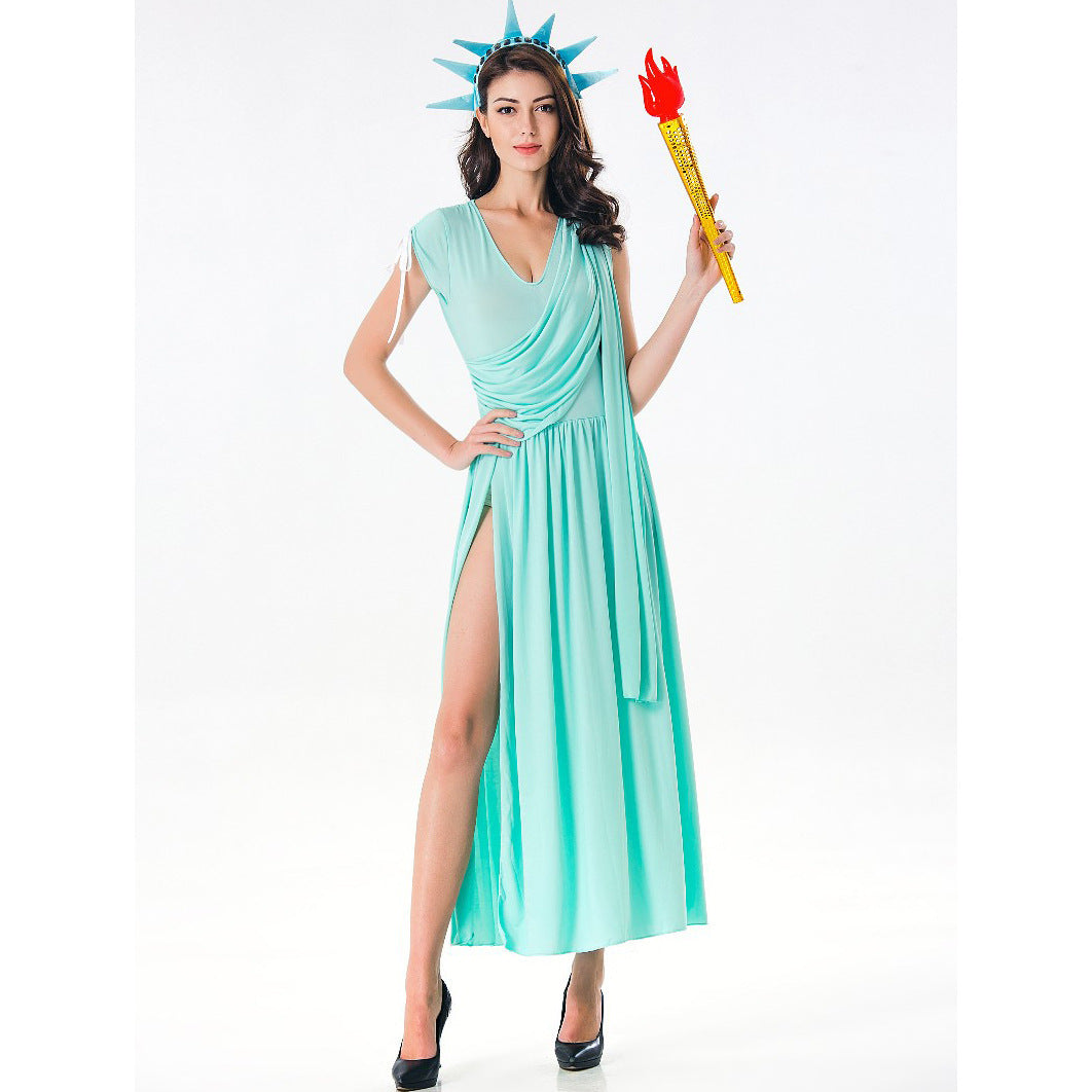 Greek Goddess Split Cosplay Halloween Stage Costume — detail