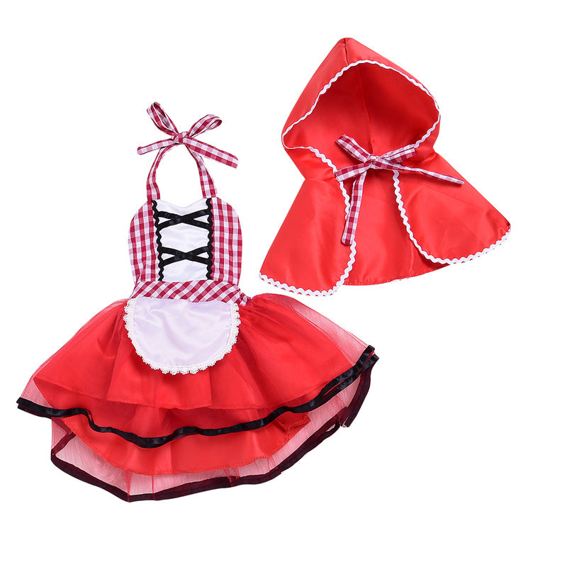 Girls' Cloak Cosplay Party Girl Suit — back view