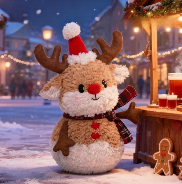 Christmas Reindeer And Snowman Plush Toys | Magic Stories
