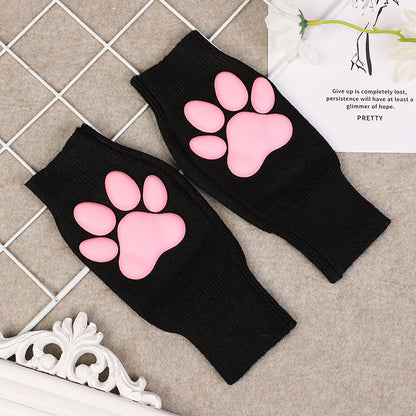 Fashion Cute Cat Plush Gloves For Girls — detail