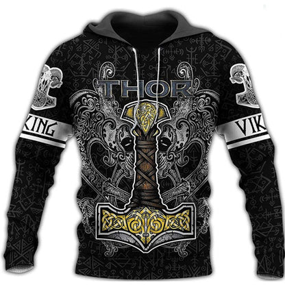 Viking Tattoo Anime Game Sweater — back view