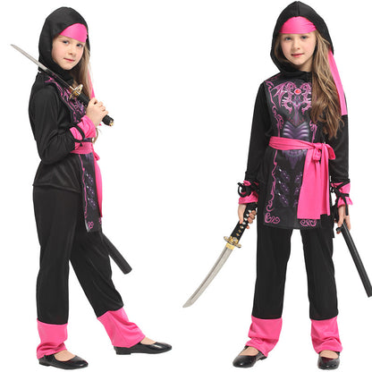 Halloween Cosplay Costume Children's Samurai Costume — side view