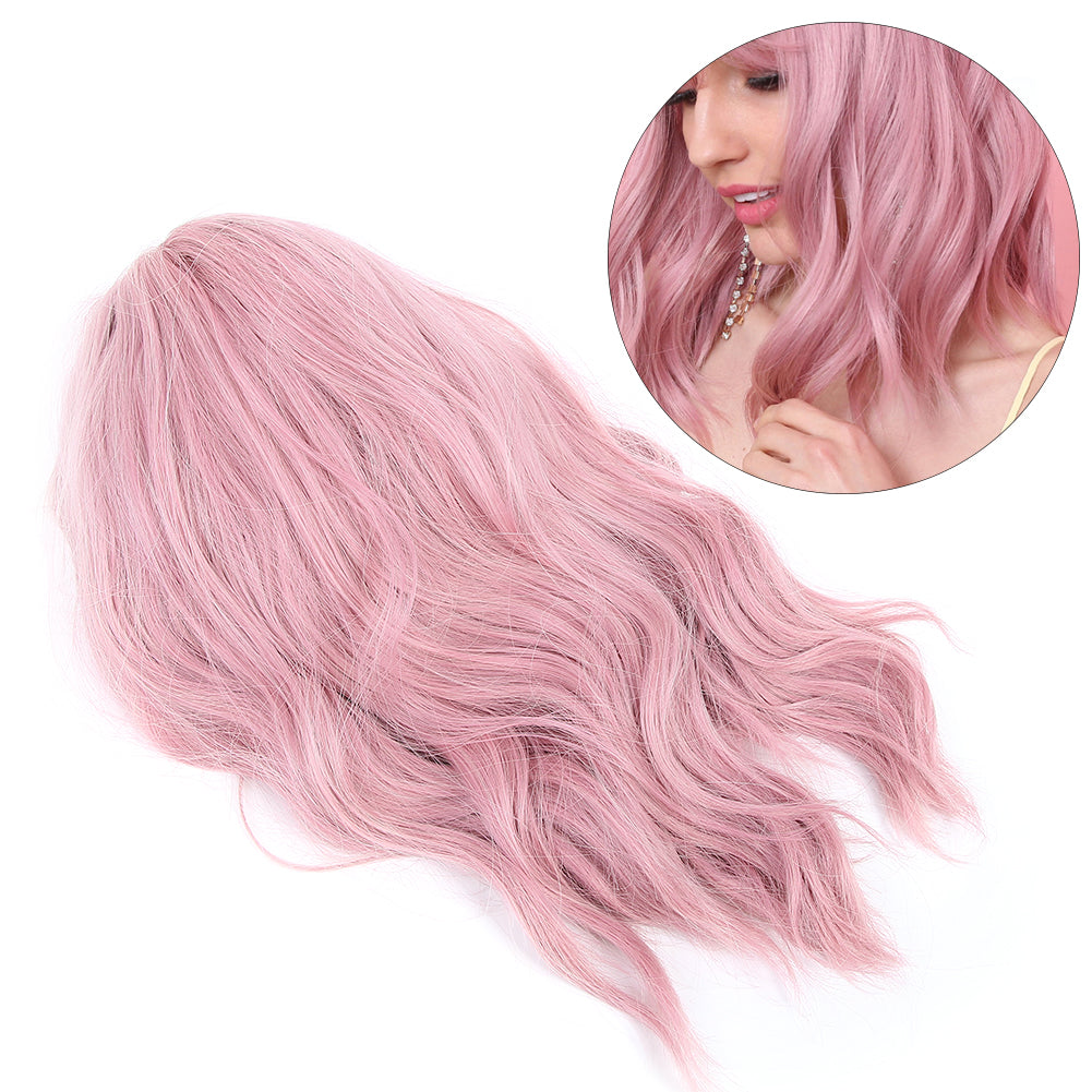 LC210-1 Curly Wavy Wig Pastel Short Bob Synthetic Wigs Cosplay Costume Wigs For Women — side view