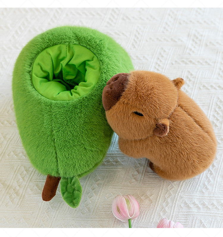 Plush Toy Avocado Capybara Pillow | Magic Stories