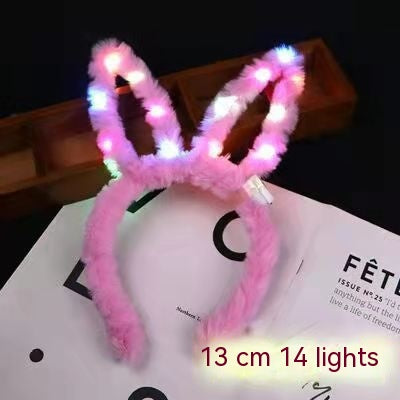 Luminous Plush 14 Lamp Rabbit Ears Headband | Magic Stories