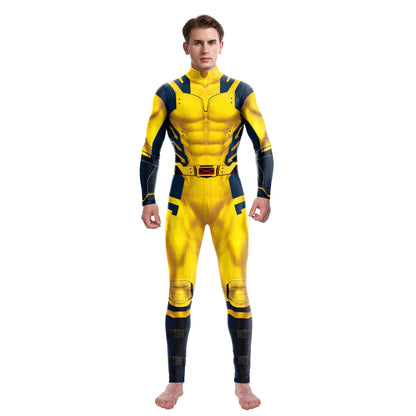 Foreign Trade Explosions Halloween Movie Cos Clothing Wolverine Costume Play Clothing Printed Jumpsuit — in use