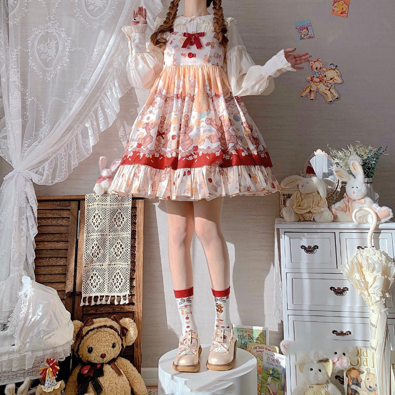 Homemade Lolita Honey Disappearing Event Lolita Suspender Dress