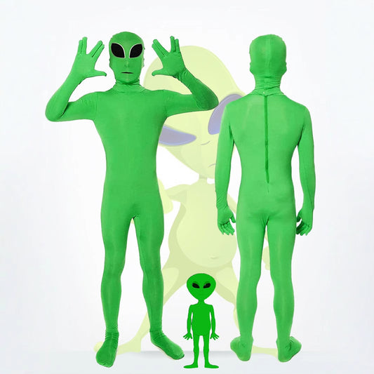Halloween One-piece Tights Cosplay Green Alien
