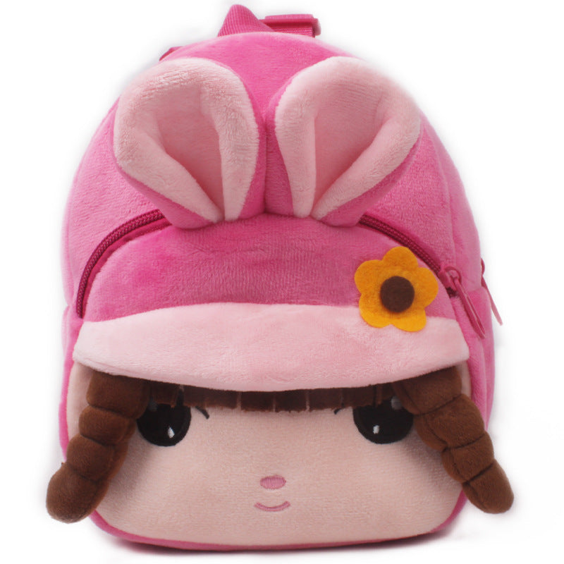Children's Schoolbag Plush Toy Backpack — in use