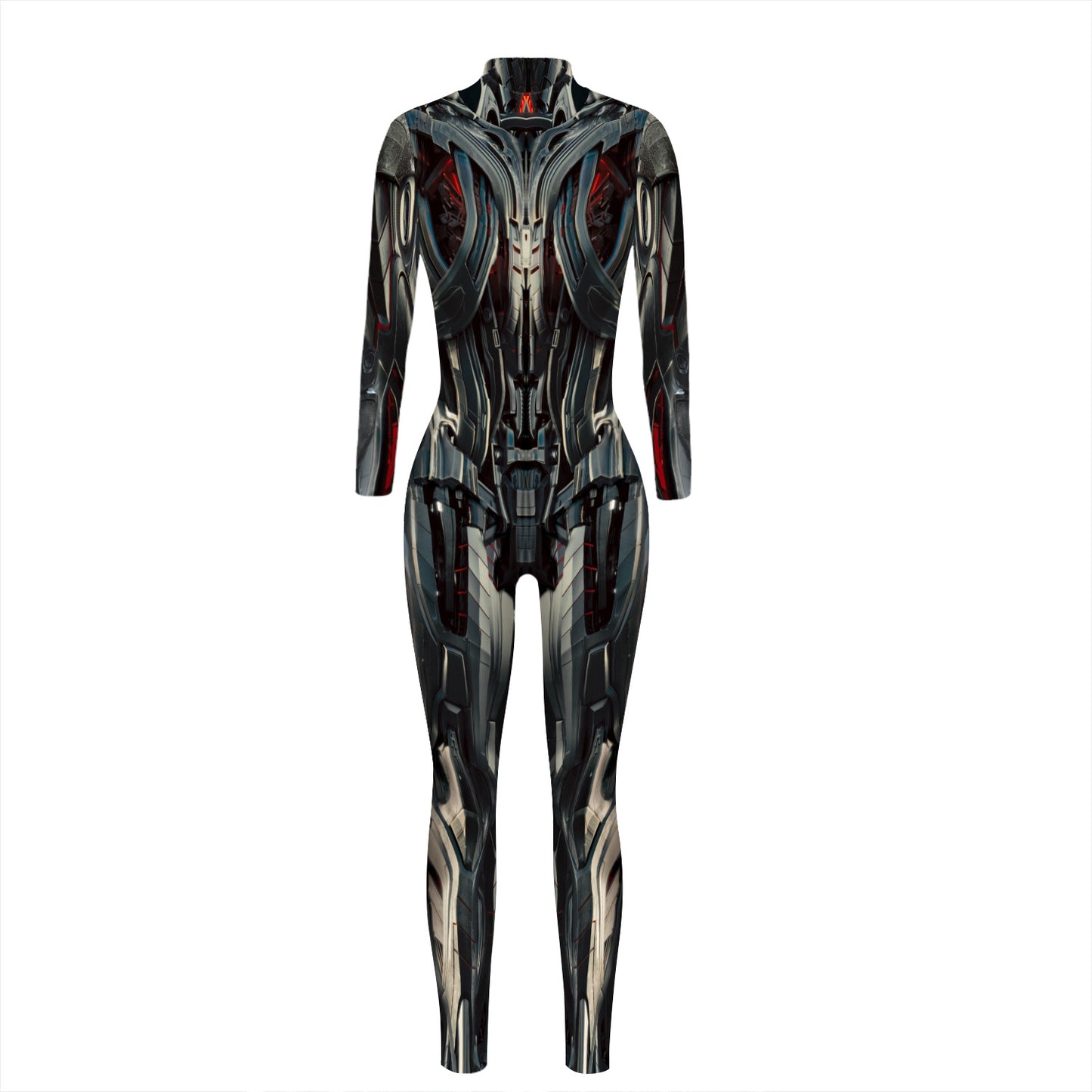 Printed Women's Cosplay Costume Long Sleeve One Piece — scale reference