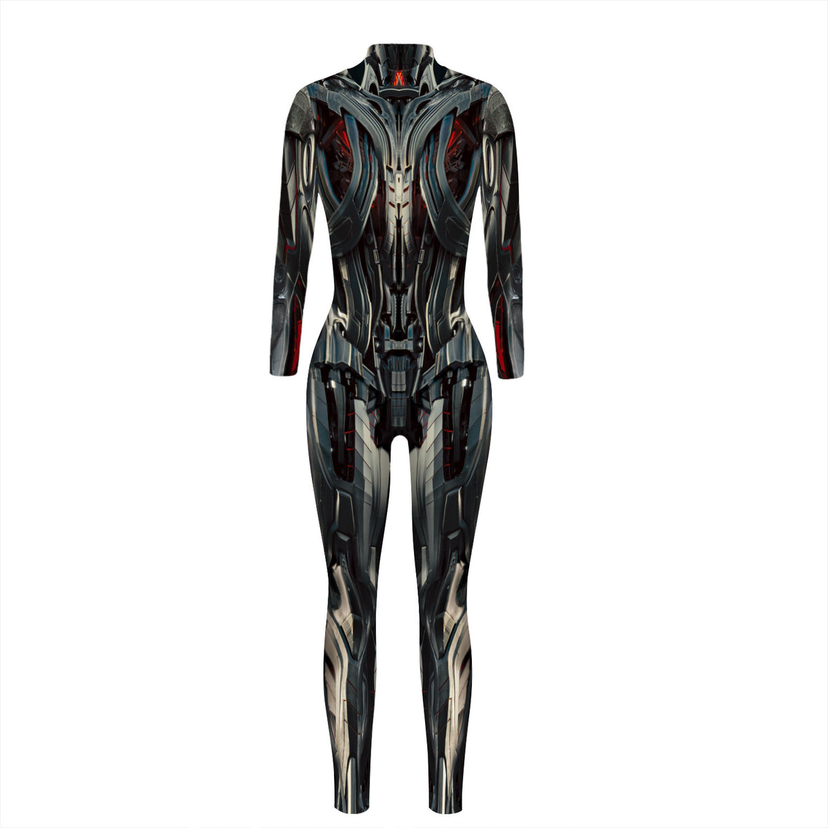 Printed Women's Cosplay Costume Long Sleeve One Piece — scale reference