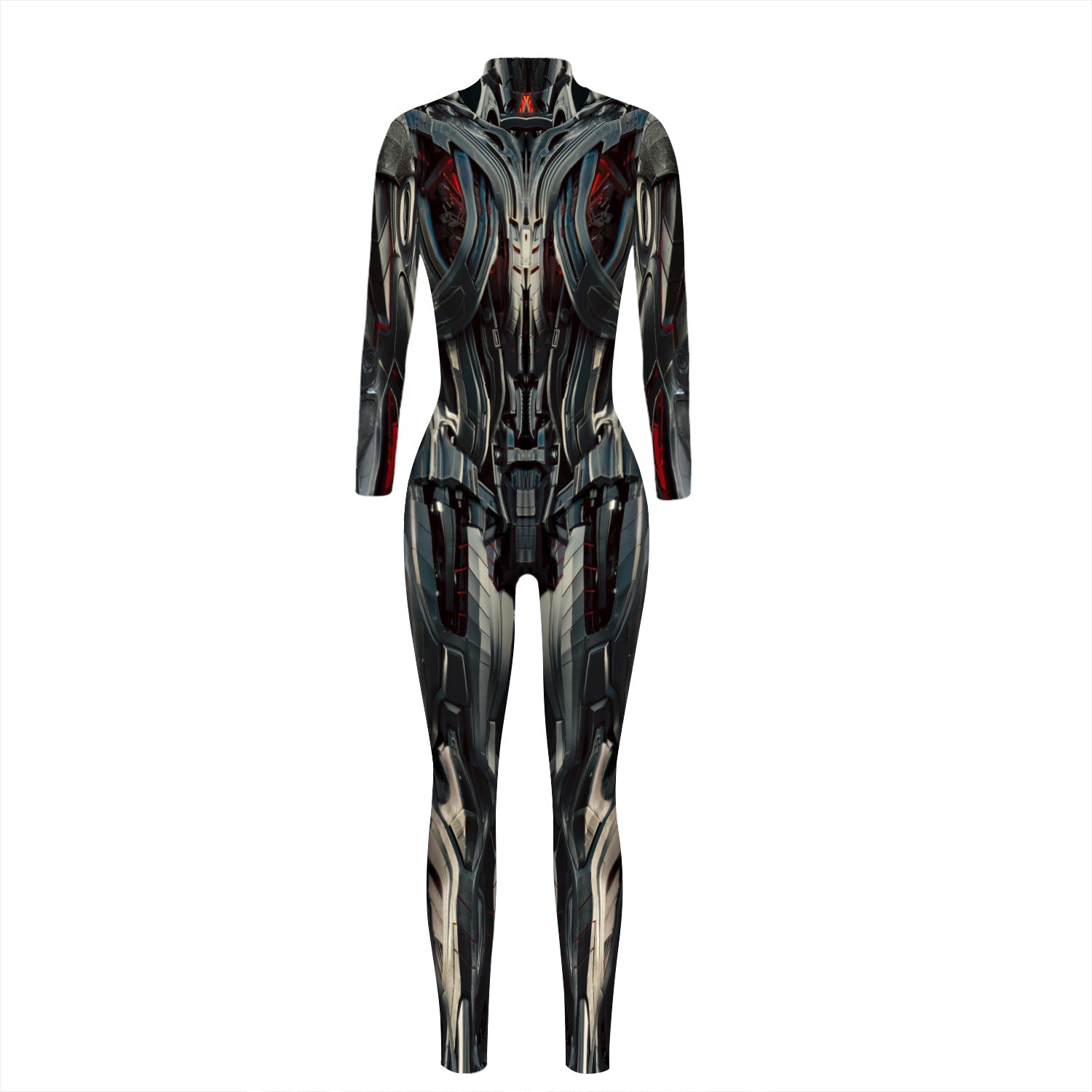 Printed Women's Cosplay Costume Long Sleeve One Piece — scale reference