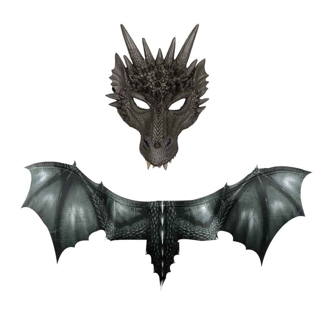 3D Dragon Wings Masks Cosplay Costume Wings Prop Decor — scale reference