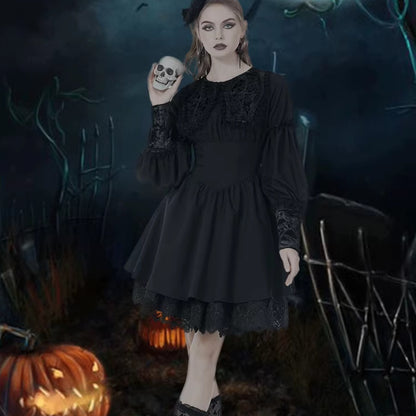 Female Coffin Collar Gothic Doll Dress | Magic Stories