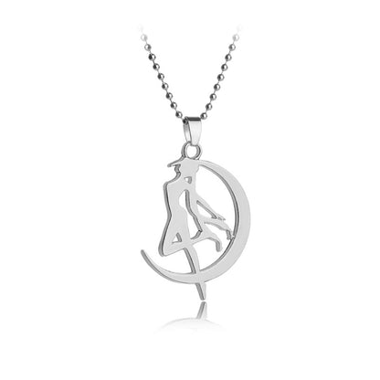 Sailor Moon Necklace Moon Rabbit Anime Anime Movie Accessories — back view