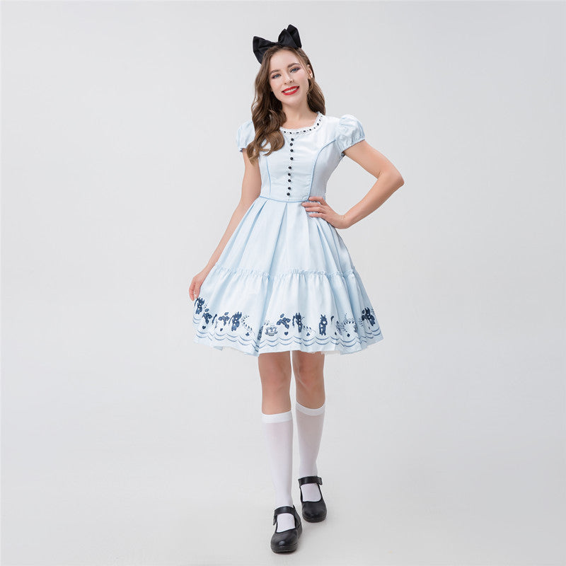 Blue Dress Maid Outfit Performance Costume | Magic Stories