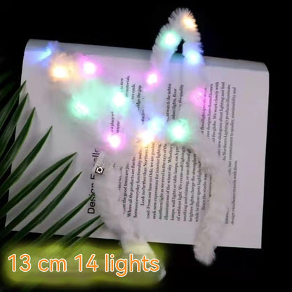 Luminous Plush 14 Lamp Rabbit Ears Headband | Magic Stories