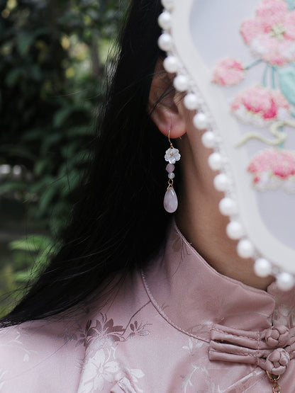 Cheongsam Dress Hanfu Antique Earrings — back view