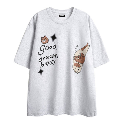 Men's Cartoon Anime Print Short-sleeved T-shirt