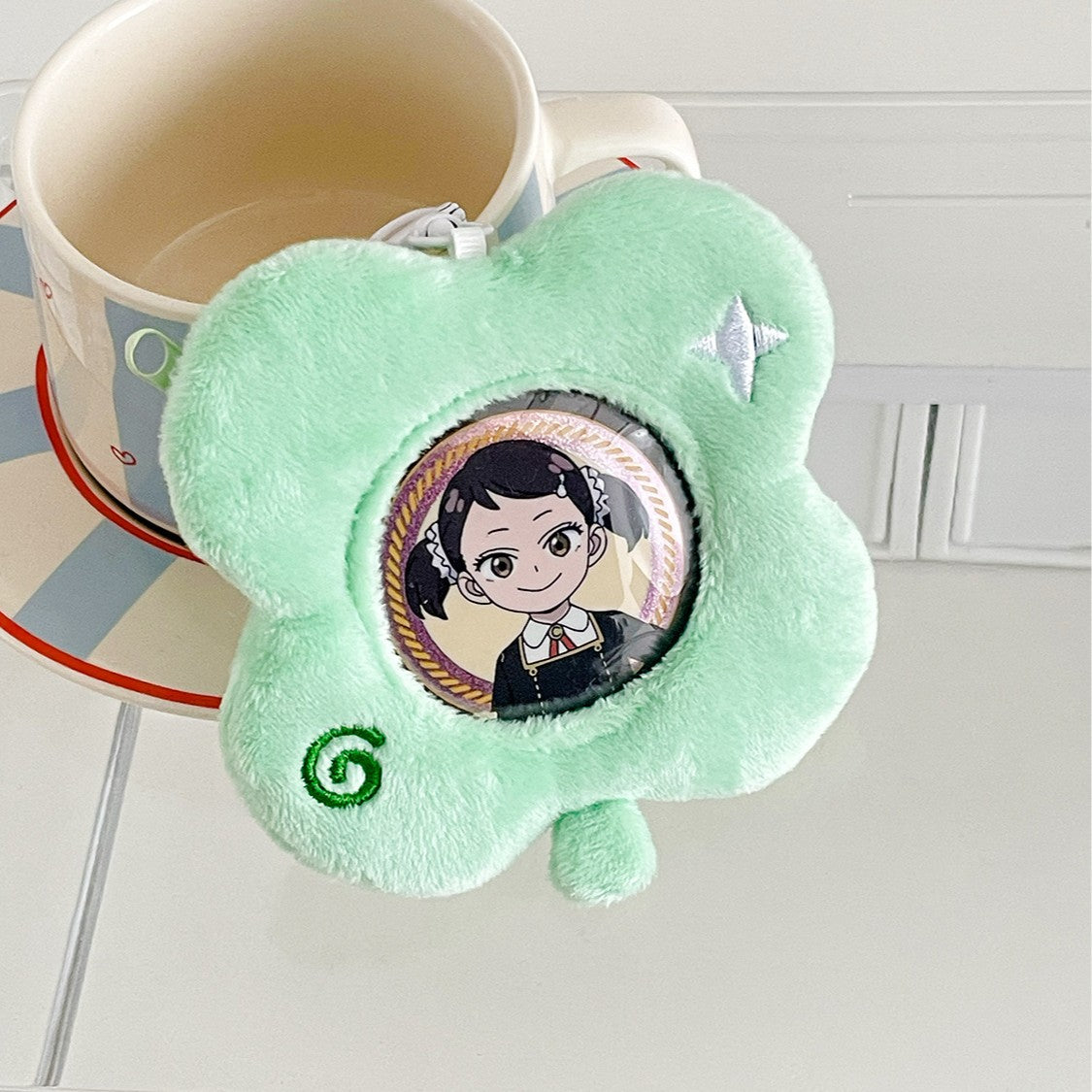 Creative Badge Plush Keychain Bag Charm | Magic Stories