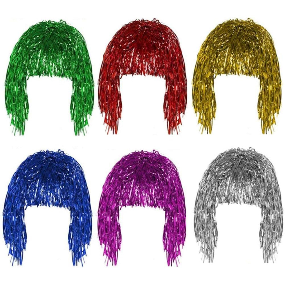 Cosplay Rain Silk Disco Masquerade Wig — scale reference