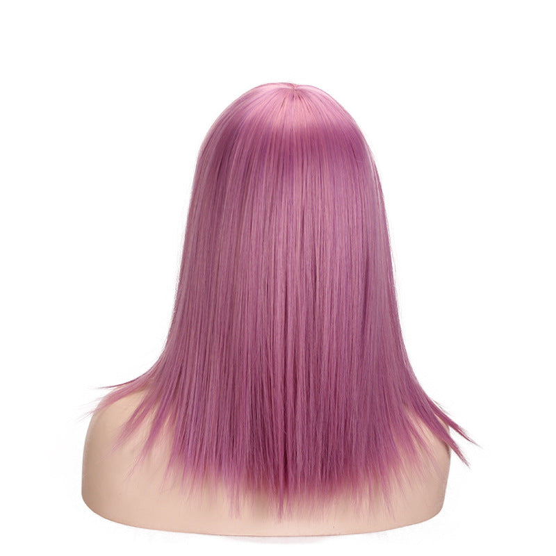 Anime Cosplay With Bangs And Long Straight Hair — side view