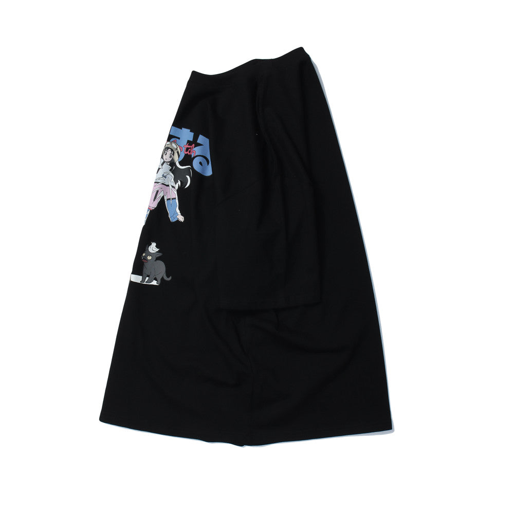 Men's Anime Print Short-sleeved T-shirt — back view