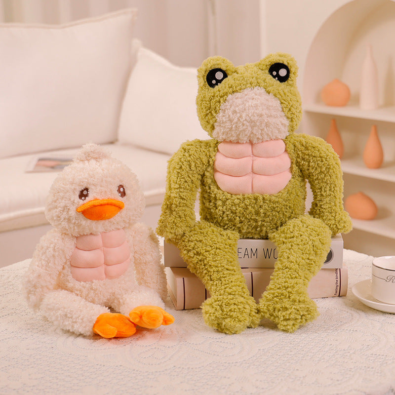 Cute Funny Muscle Frog Doll Plush Toys | Magic Stories