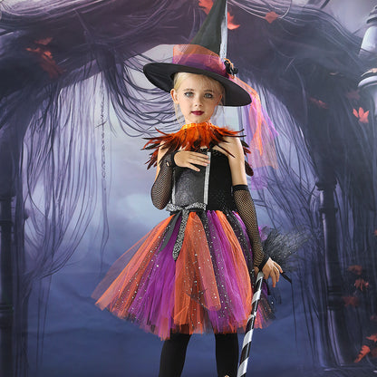 Halloween Children's Costume Witch Cosplay Clothes — detail